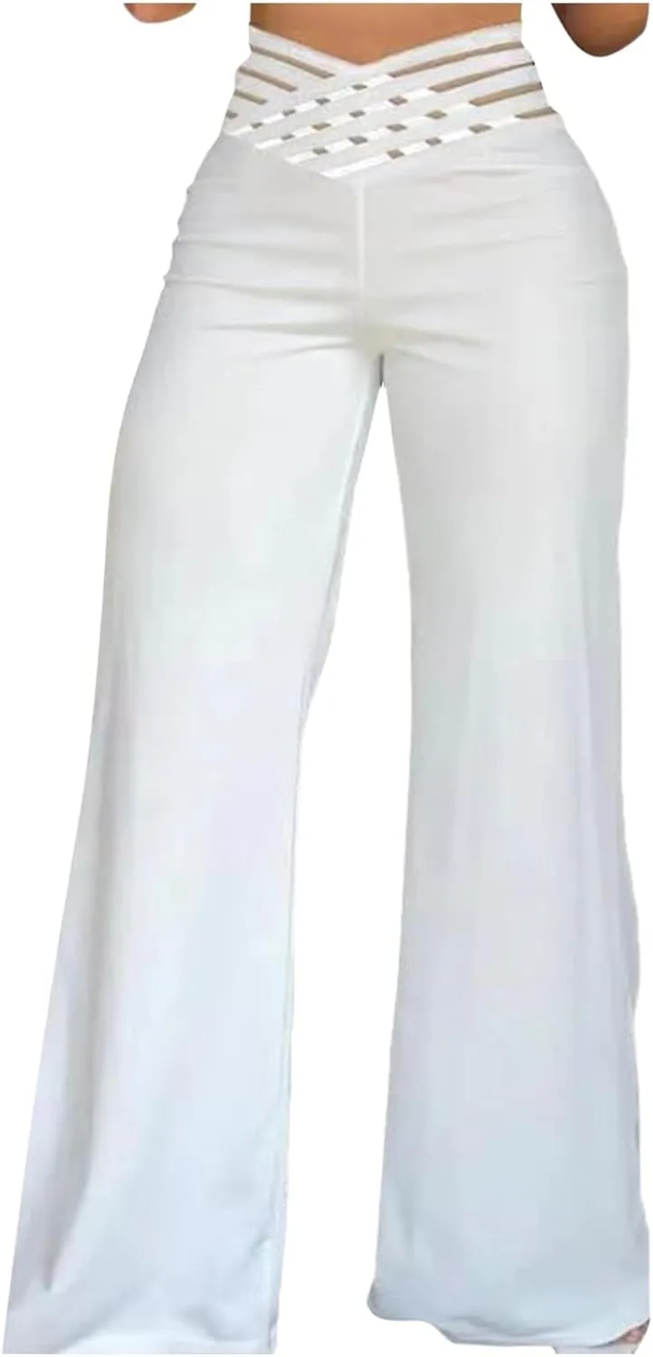 2023 Womens Bootcut Yoga Pants - Flare Leggings for Women High Waisted Crossover Workout Lounge Bell Bottom Dress Pants