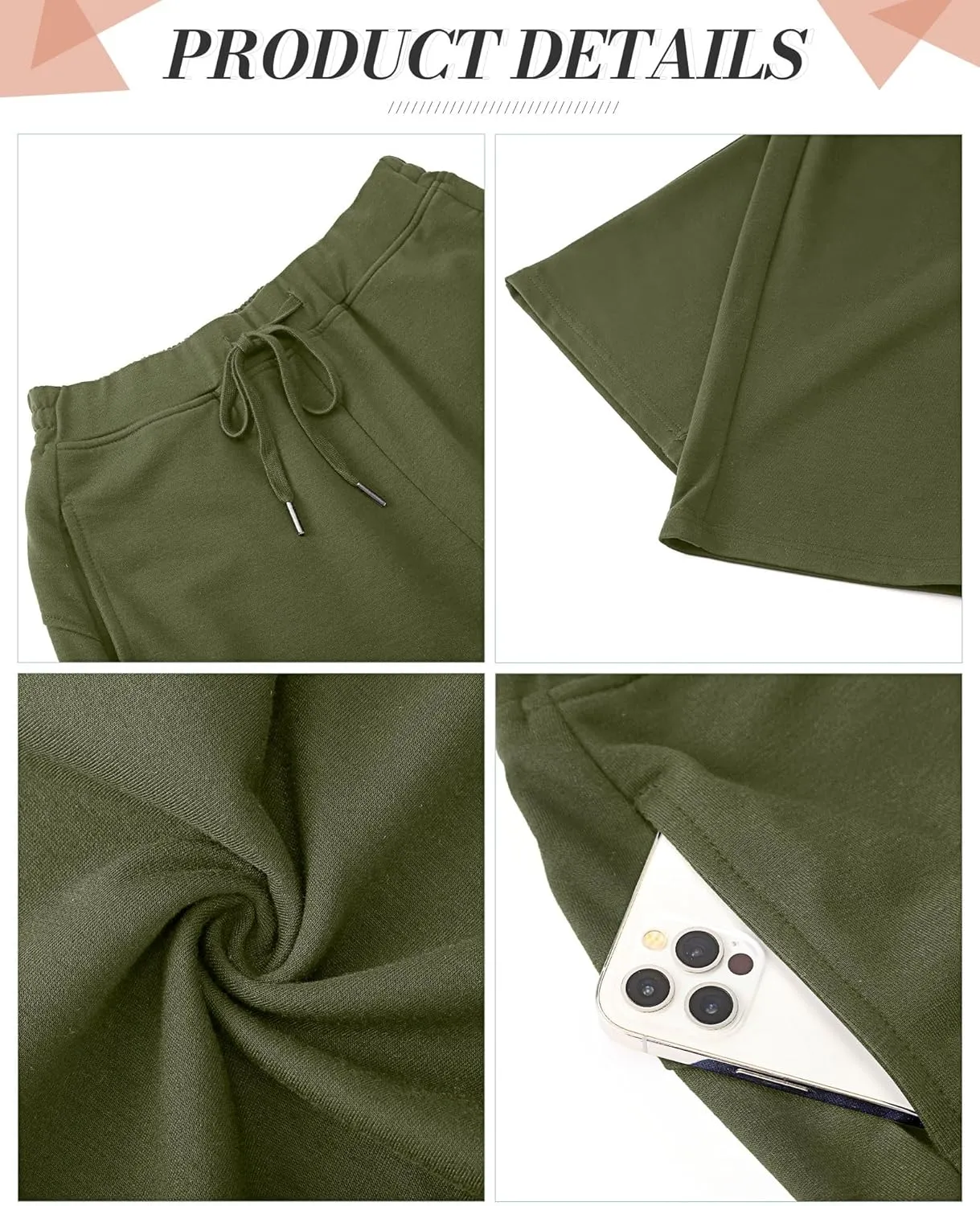 3 Pack Women Wide Leg Sweatpants Drawstring Waist Baggy Joggers Loose Causal Yoga Lounge Pants with Pockets