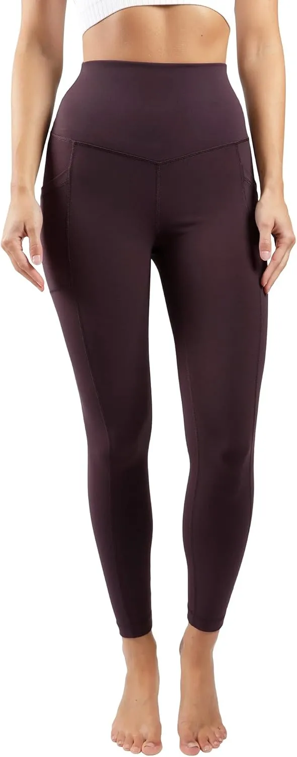 90 Degree By Reflex Squat Proof Elastic Free Super High Waisted Tummy Control Ankle Leggings with Pockets