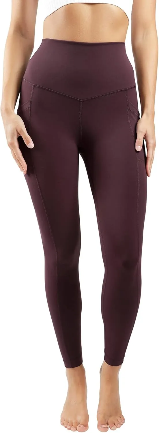 90 Degree By Reflex Squat Proof Elastic Free Super High Waisted Tummy Control Ankle Leggings with Pockets