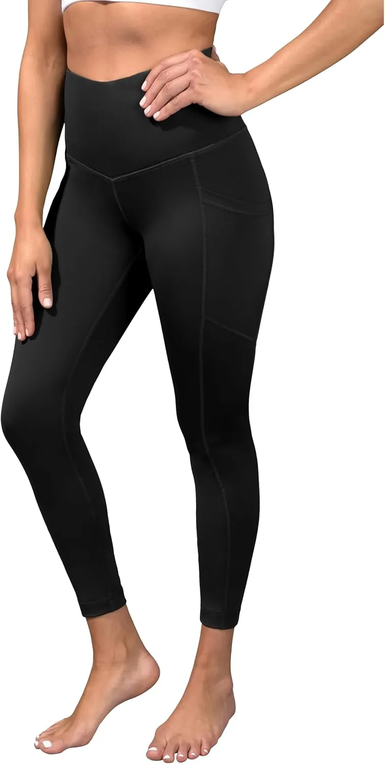 90 Degree By Reflex Squat Proof Elastic Free Super High Waisted Tummy Control Ankle Leggings with Pockets