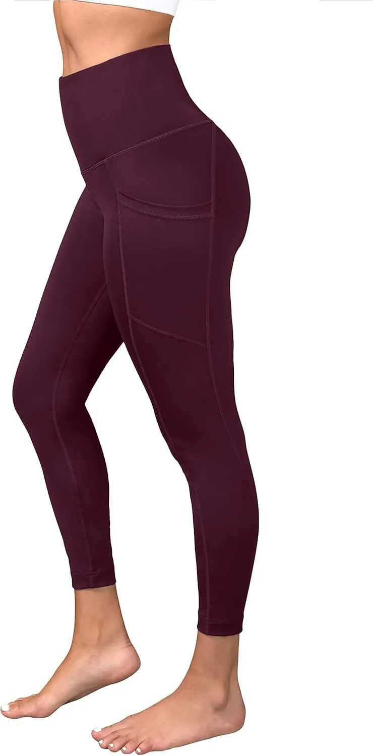 90 Degree By Reflex Squat Proof Elastic Free Super High Waisted Tummy Control Ankle Leggings with Pockets