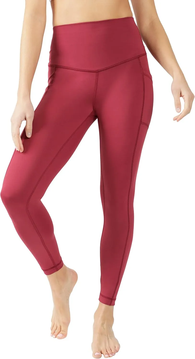 90 Degree By Reflex Squat Proof Elastic Free Super High Waisted Tummy Control Ankle Leggings with Pockets
