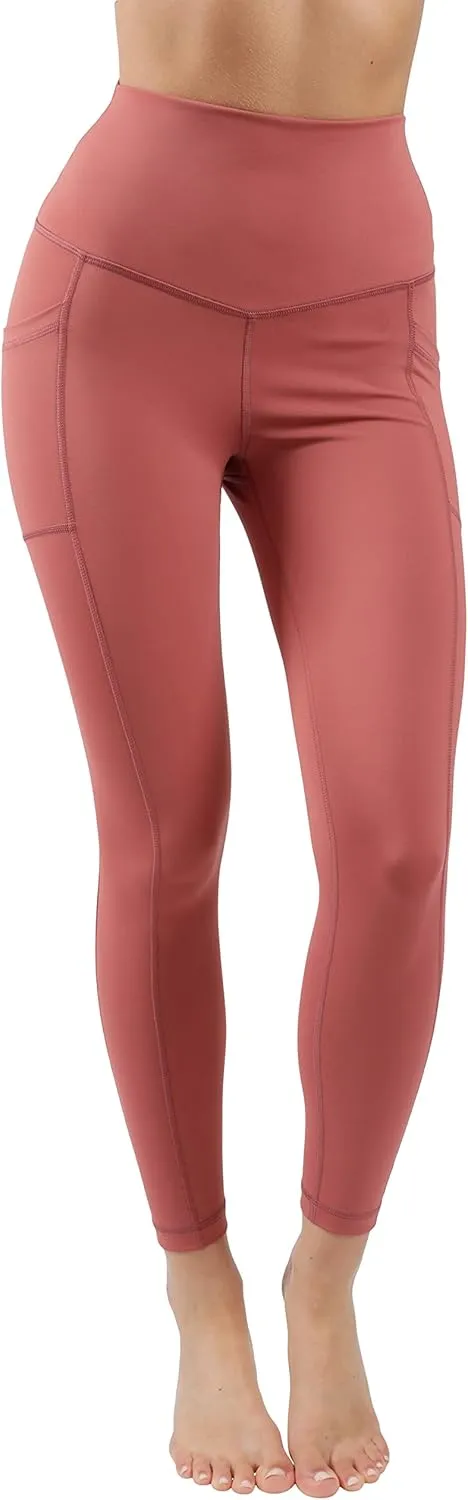 90 Degree By Reflex Squat Proof Elastic Free Super High Waisted Tummy Control Ankle Leggings with Pockets
