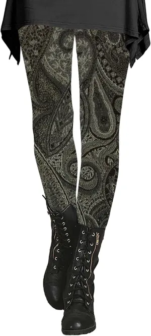 Animal Print Capri Leggings for Women Pattern Dress Pants for Women Tummy Control Gym Leggings