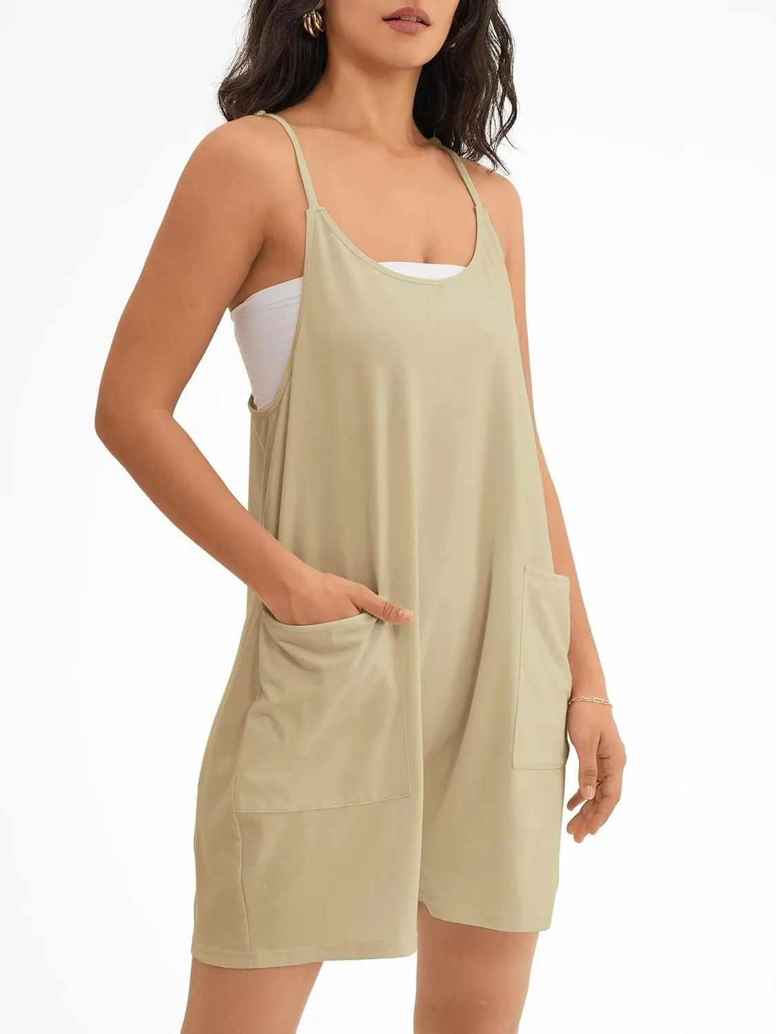 ATHMILE Rompers for Women Summer Casual Short Jumpsuits Overalls Clothes Outfits 2025 Jumpers Loose Fit Girls Maternity