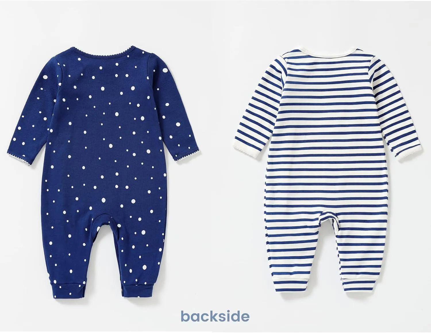 Baby Girls 100% Cotton Long Sleeve Rompers Footless Jumpsuits One-Piece Outfits
