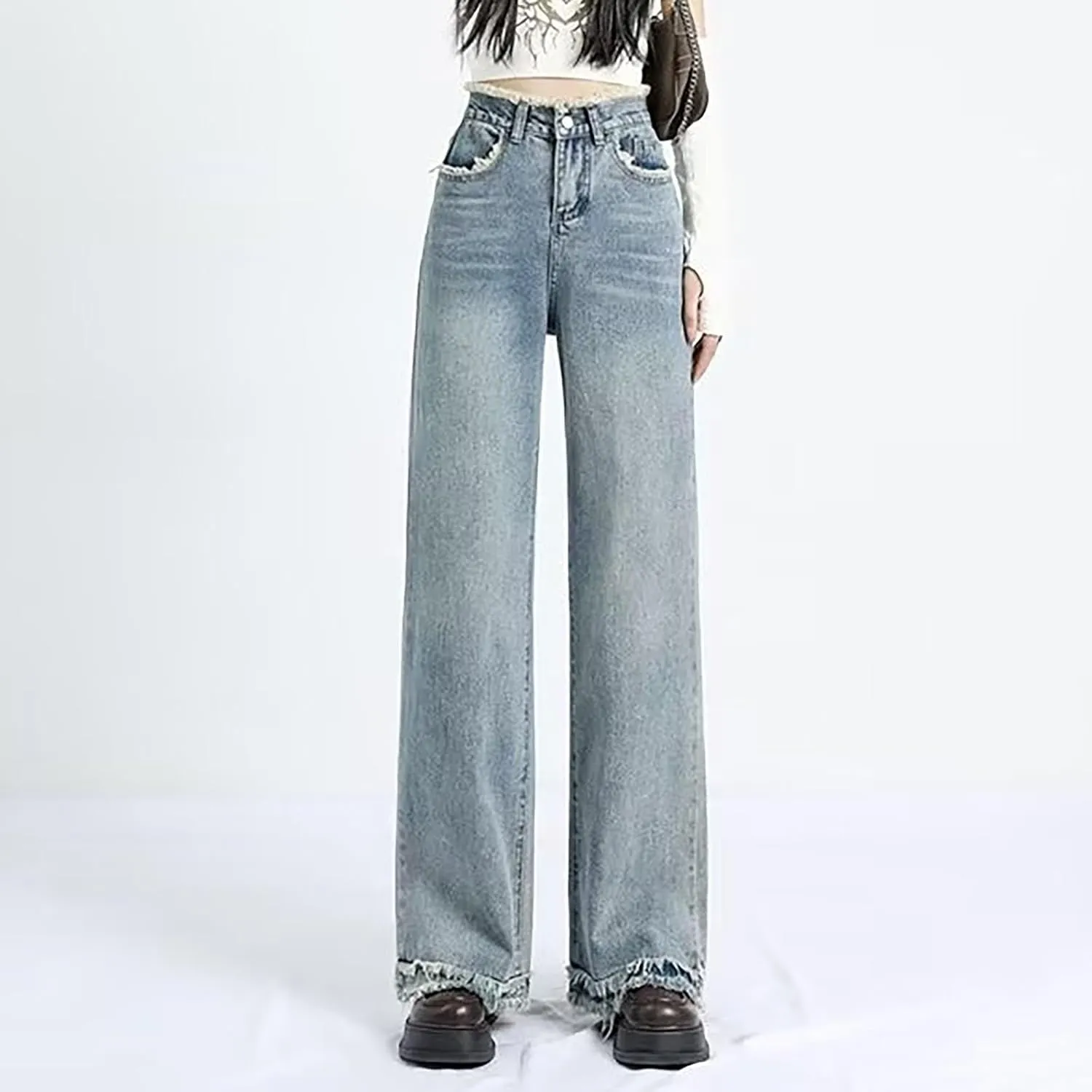 Baggy Jeans Vintage Cowboy Harajuku Wide Leg Trashy Grunge Y2k Hip Hop Loose Fit Streetwear Cargo Pants Sweatpants
