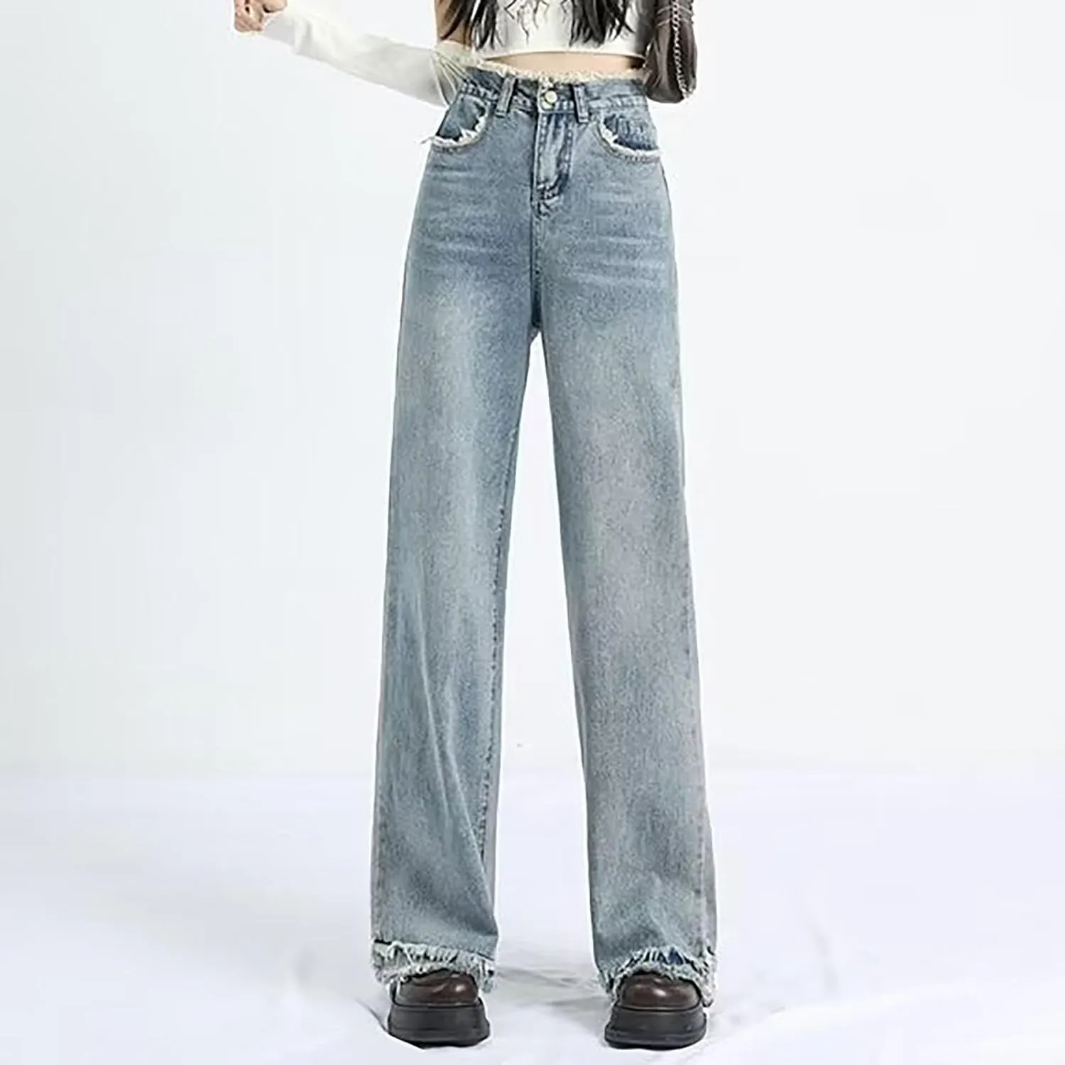 Baggy Jeans Vintage Cowboy Harajuku Wide Leg Trashy Grunge Y2k Hip Hop Loose Fit Streetwear Cargo Pants Sweatpants