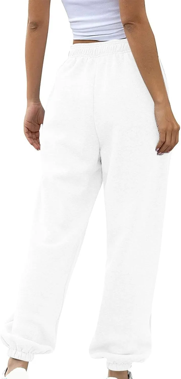Baggy Sweatpants For Women Womens Sweatpants Baggy High Waisted Fall Pants Cinch Bottom Joggers with Pockets