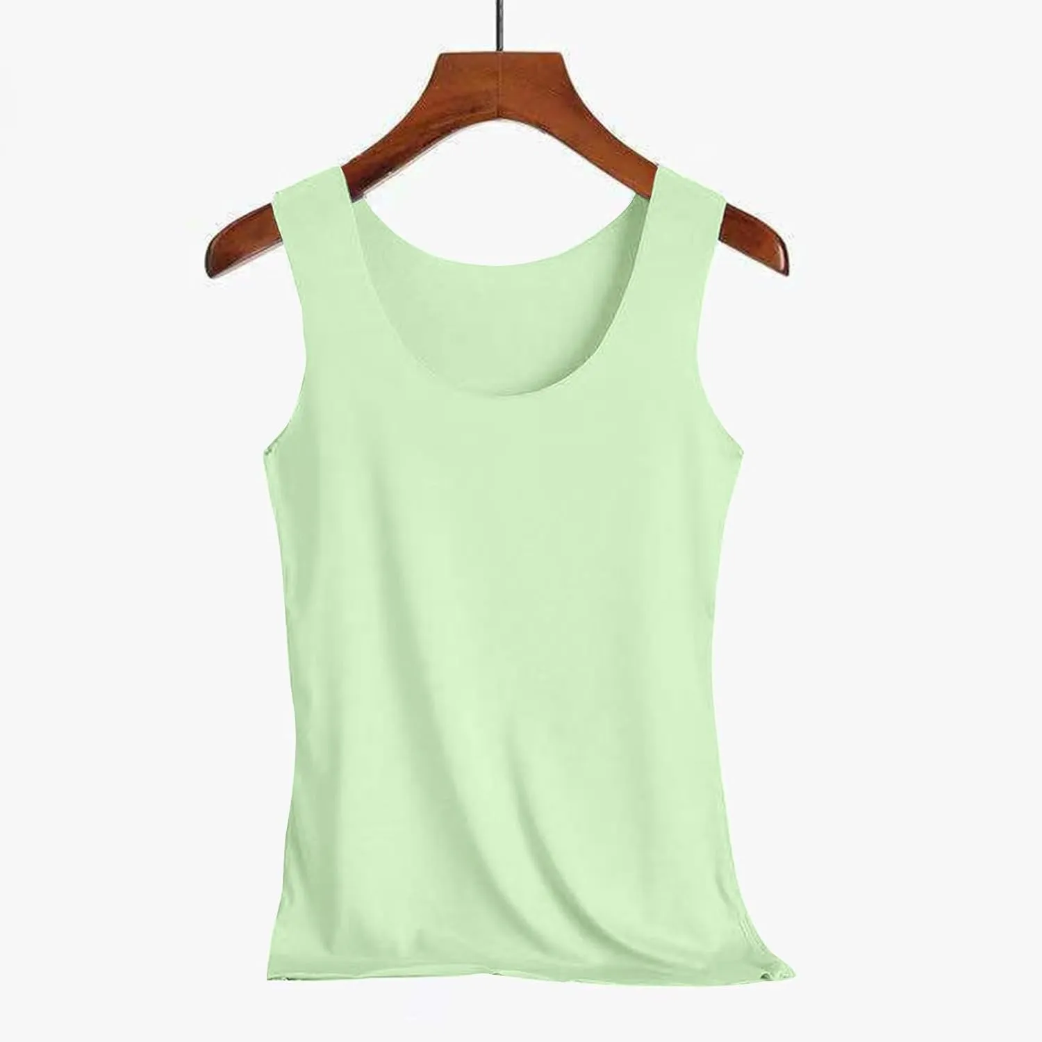 Basic Tank Tops for Women Sleeveless Undershirts 2025 Slim Fitted Crewneck Stretchy Casual Layering Tee Shirt