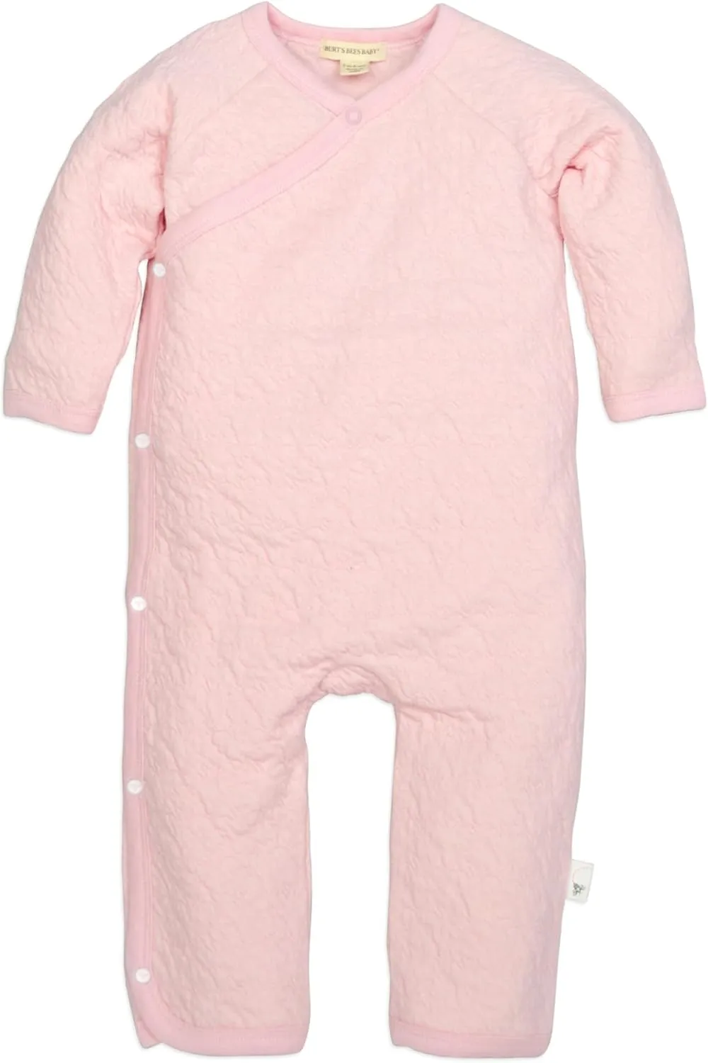Burt's Bees Baby baby-girls Jumpsuit, 100% Organic Cotton One-piece Long Sleeve Quilted Outfit Coverall