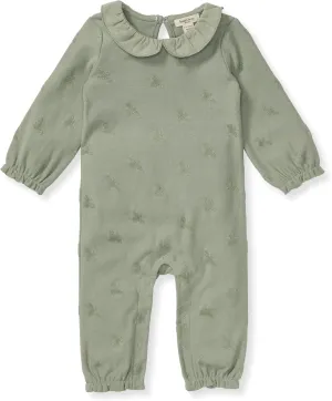 Burt's Bees Baby Baby Girls Romper - 100% Organic Cotton, One-Piece Shortall Girl Outfit for Sizes Newborn to 24 Months