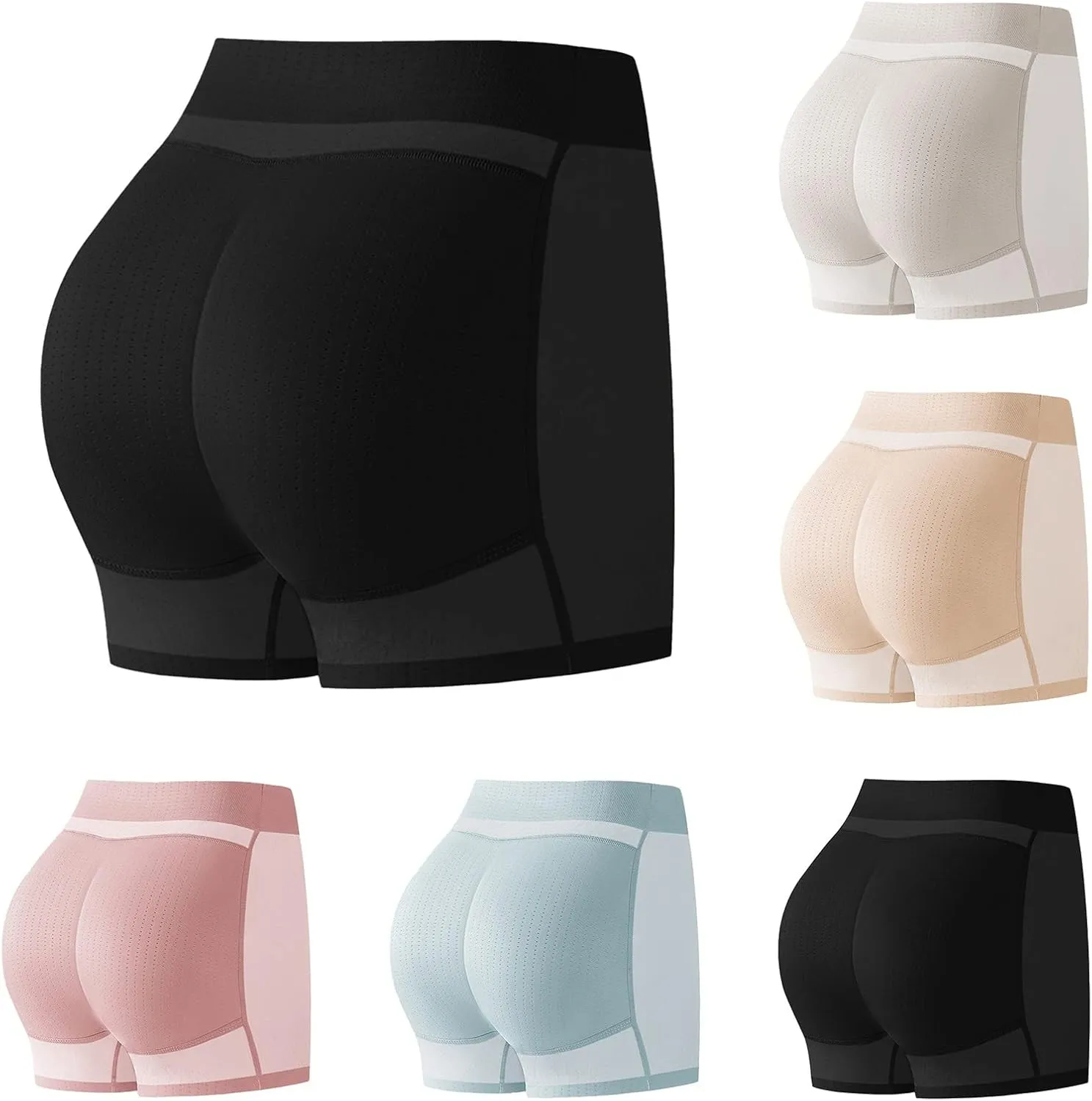 Butt Lifter Panties Padded Underwear for Women High Waist Butt Lifting Padded Control Lace Boyshorts Shapewear