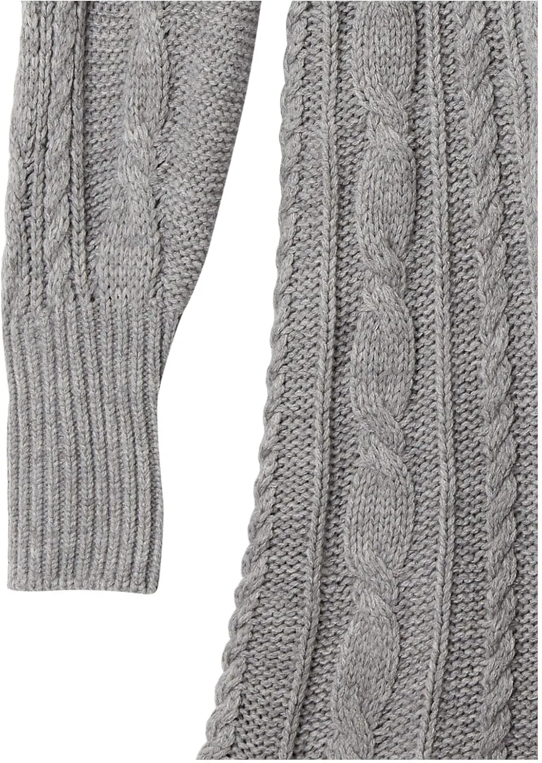 Cable Stitch Women's Cable Knit Dress - Crewneck Long Sleeve Chunky A-Line Flare Sweater Dress