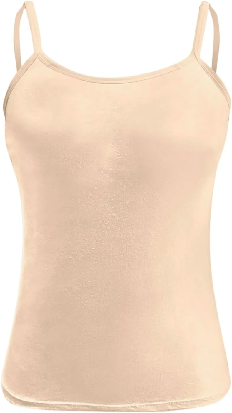 Camisole Tops for Women Summer Spaghetti Straps Seamless Tank Top Wtih Shelf Bra Workout Yoga Shirts