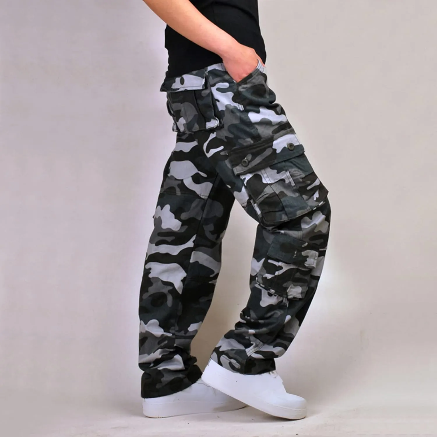 Cargo Pants for Men Casual Lightweight Work Pants Relaxed Fit Tactical Pant Jogger Classic Fit Multi Pockets Pants