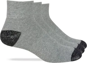 Carolina Ultimate Mens Cotton Full Cushion Quarter Socks 3 Pair Pack