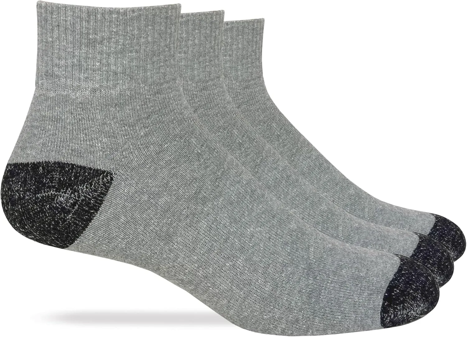 Carolina Ultimate Mens Cotton Full Cushion Quarter Socks 3 Pair Pack
