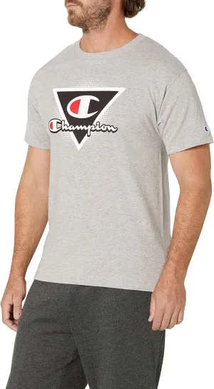 Champion Men's Classic T Shirt, Triangle Graphic