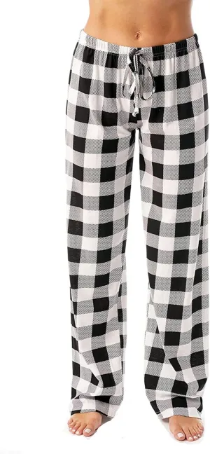 Christmas Pants for Women Buffalo Plaid Soft Sleepwear Lounge Pants Gifts for Him Her Pj Bottoms Joggers Sweatpants