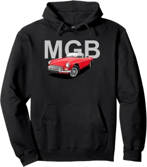 Classic British MGB Sports Car Pullover Hoodie