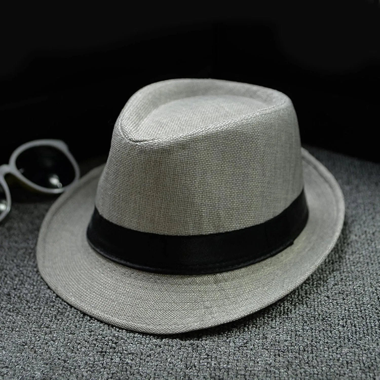 Classic Fedoras Hats Short Brim Panama Jazz Hat Cap for Men Women Costume Accessories Unisex Classic Fedora Hat