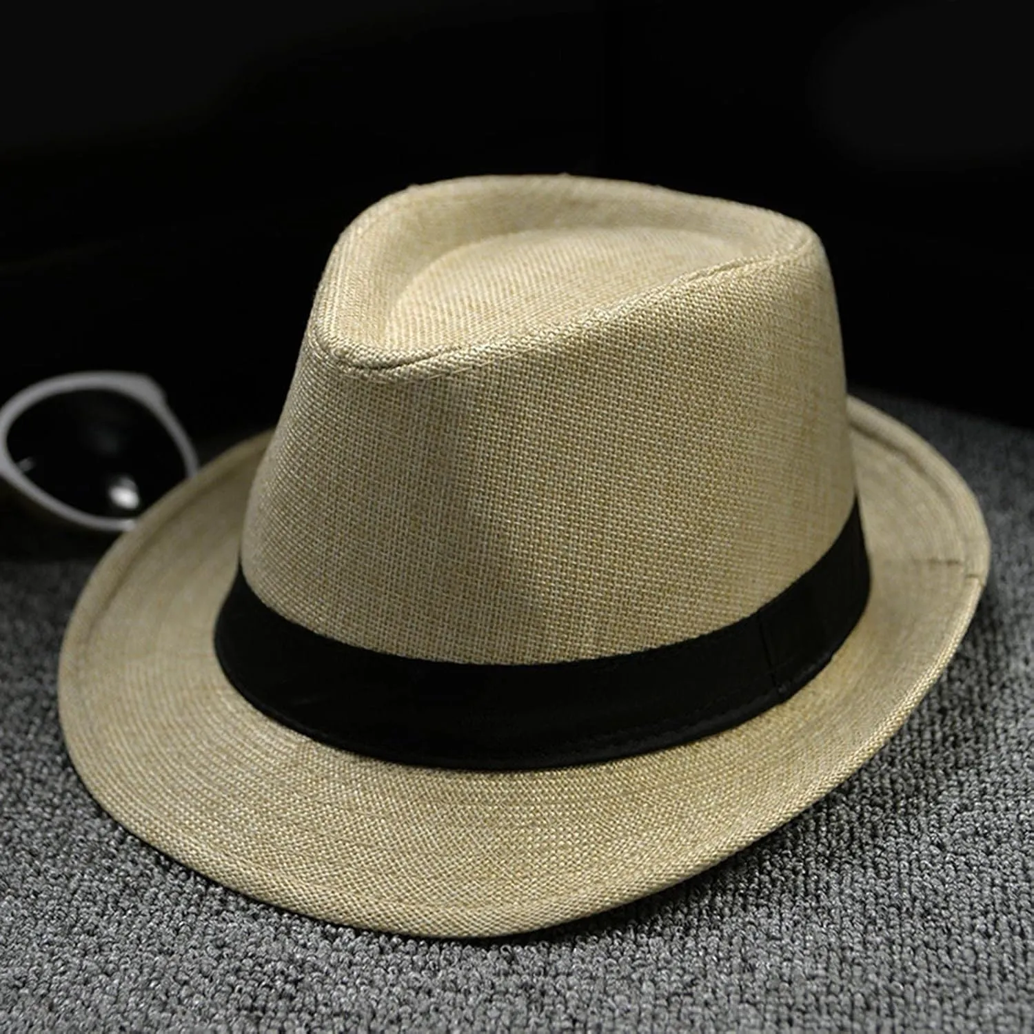 Classic Fedoras Hats Short Brim Panama Jazz Hat Cap for Men Women Costume Accessories Unisex Classic Fedora Hat