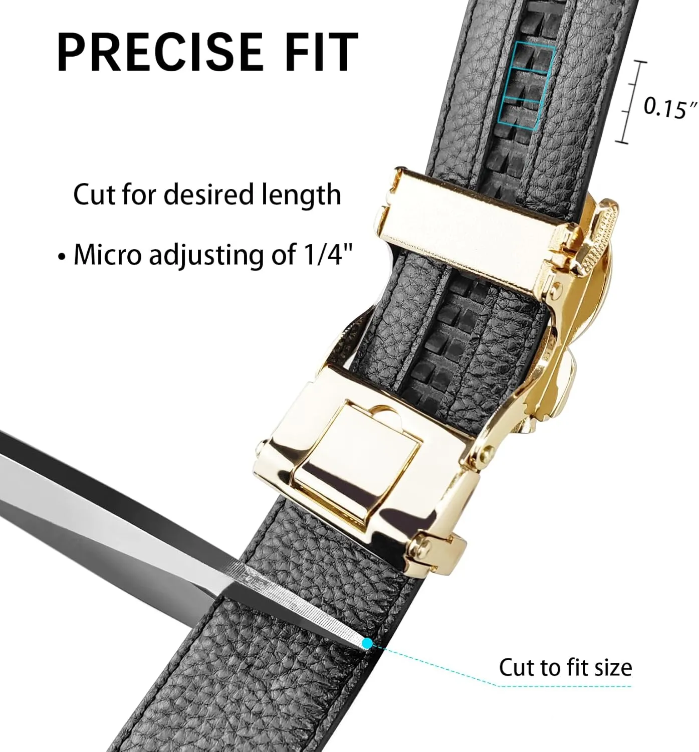 Cowboy Belt for Men Leather Ratchet Dress Belts for Men Adjustable Belt