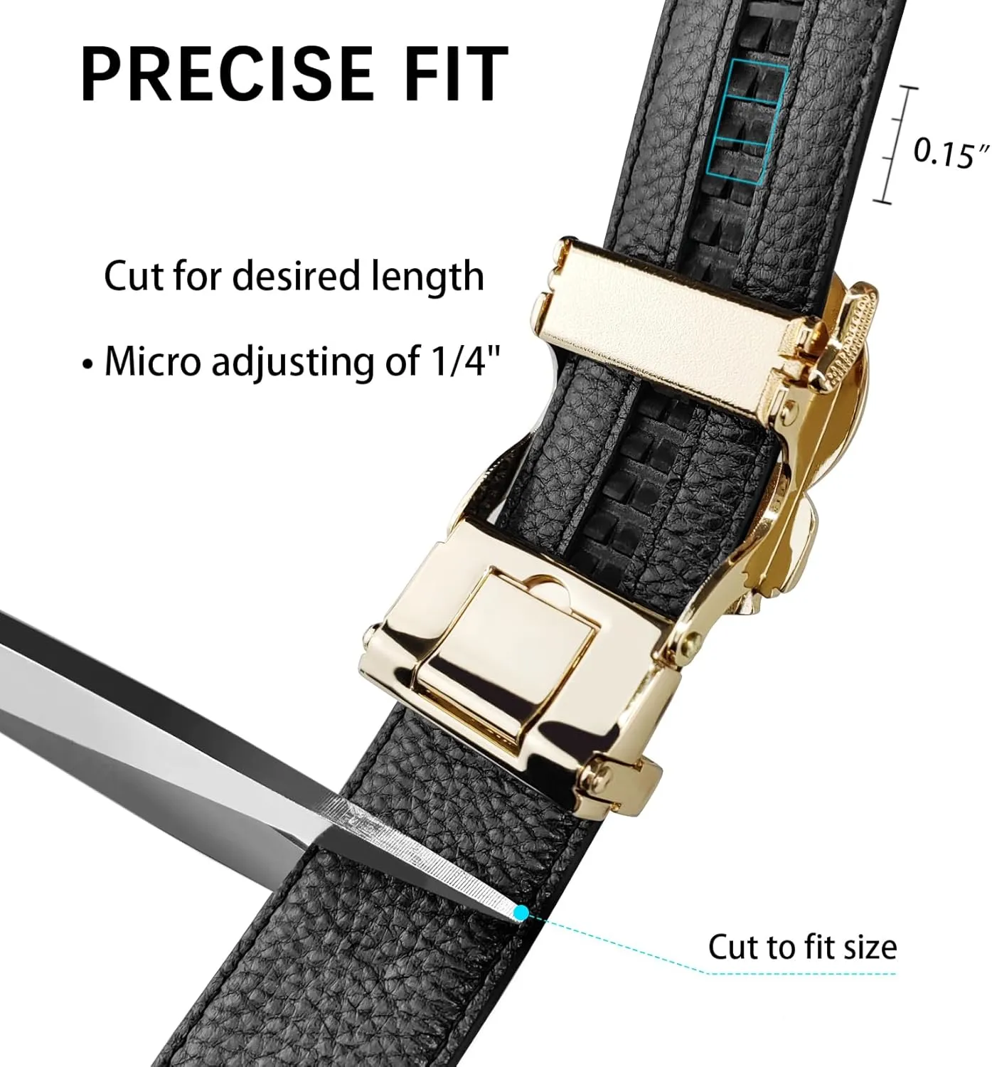 Cowboy Belt for Men Leather Ratchet Dress Belts for Men Adjustable Belt