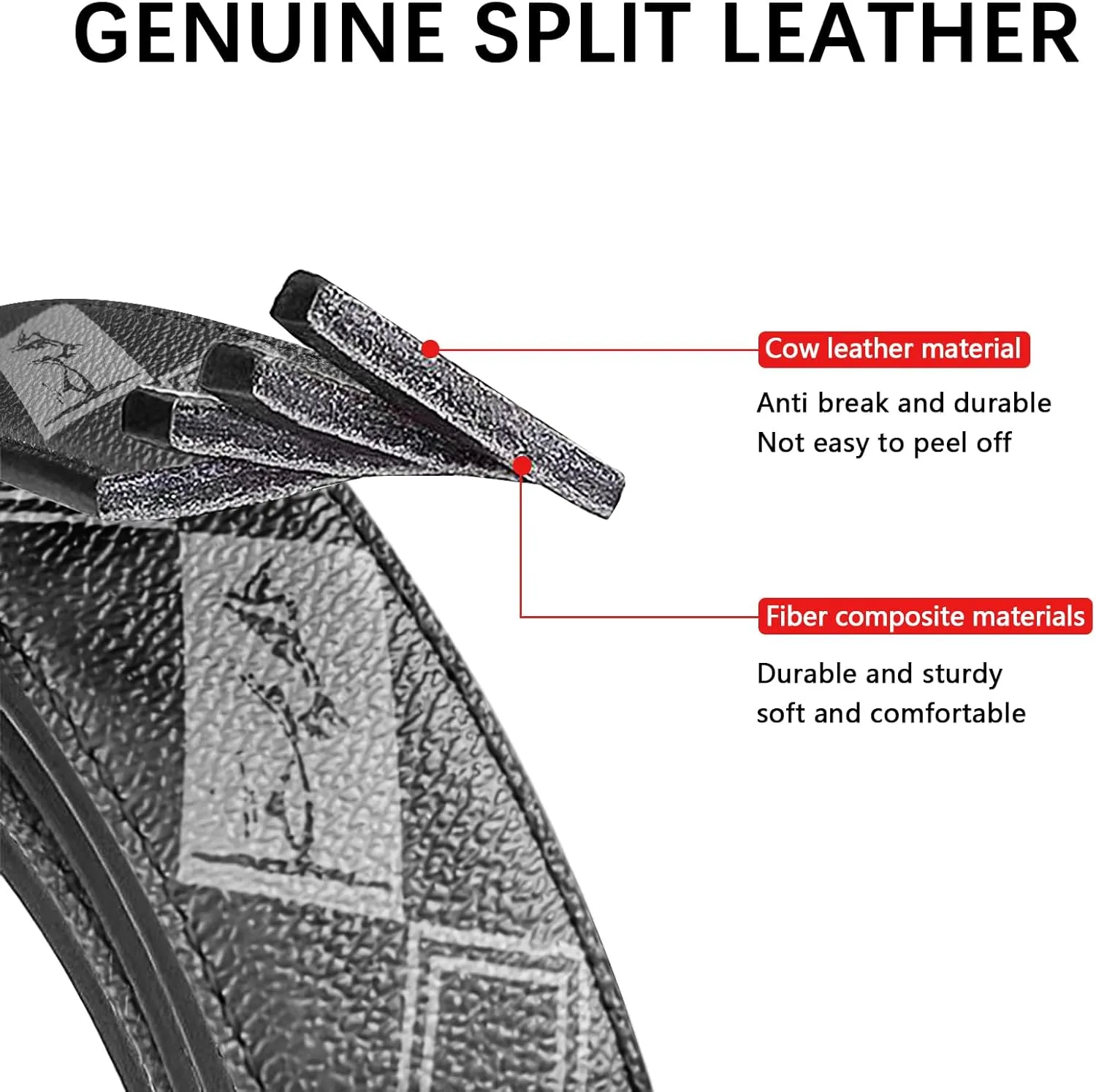 Cowboy Belt for Men Leather Ratchet Dress Belts for Men Adjustable Belt