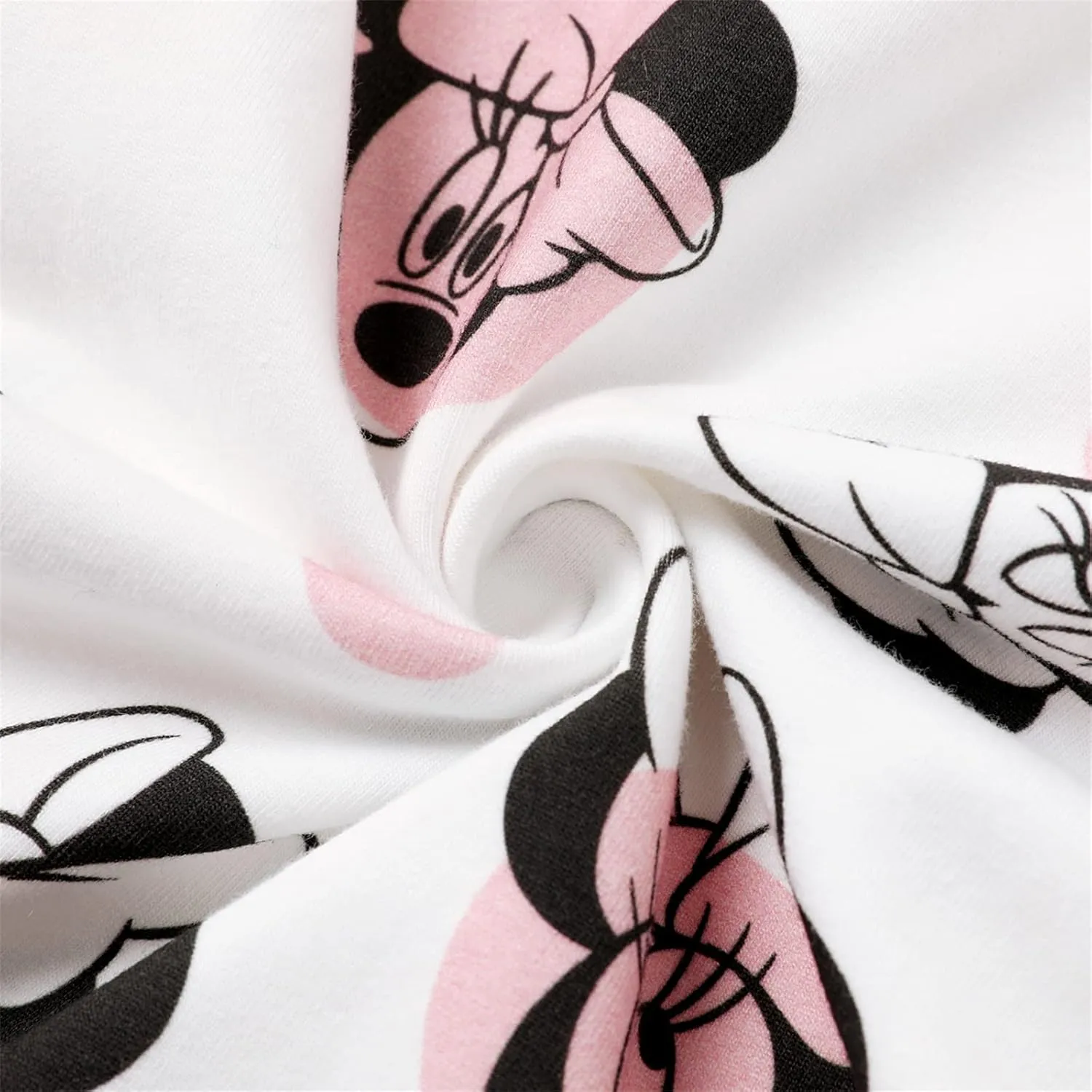 Disney Mickey and Friends Dress Toddler Girls Dresses Long Sleeve Ruffle Hem Dress A-line Dress