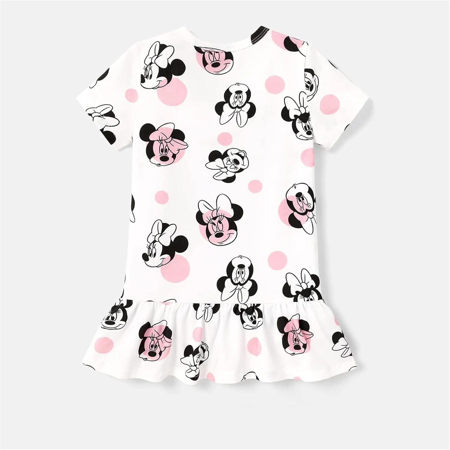 Disney Mickey and Friends Dress Toddler Girls Dresses Long Sleeve Ruffle Hem Dress A-line Dress