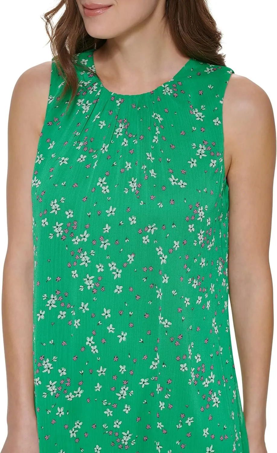 DKNY womens Floral A-line Dress