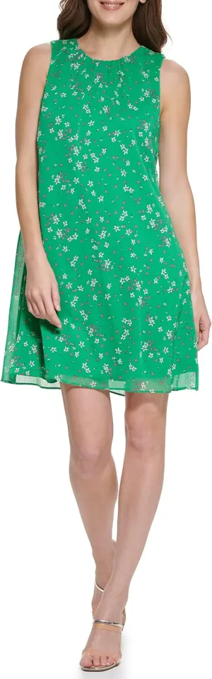 DKNY womens Floral A-line Dress