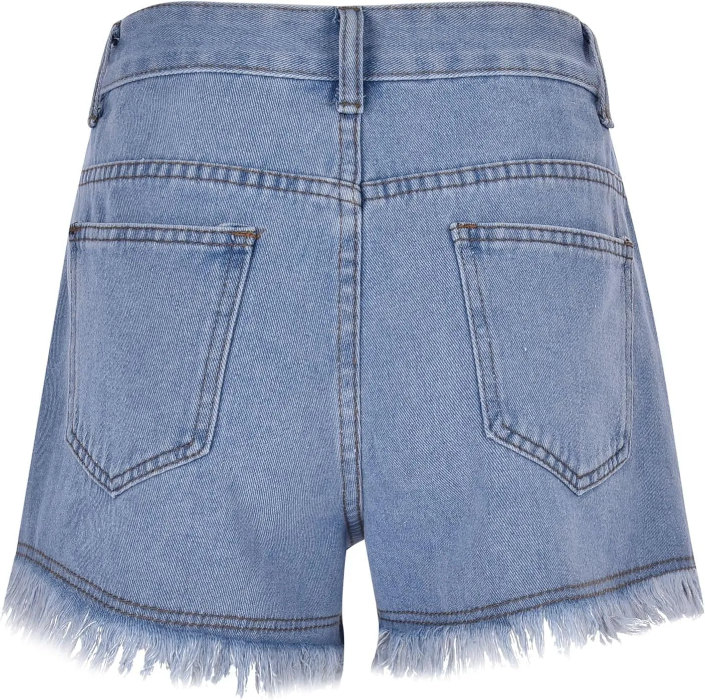 FZVYD Women Jean Shorts High Waisted 2025 Summer Trendy Flat Pockets Cutoff Stretchy Casual Wide Leg Heart Print Denim Short