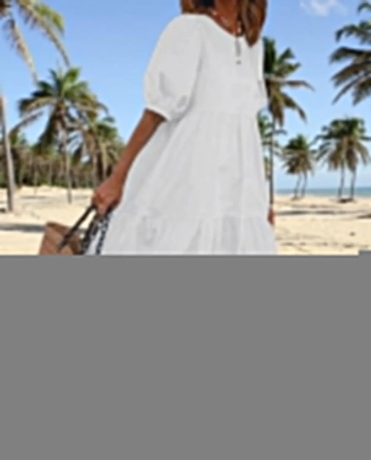 Guteidee Cotton Linen Dress for Womens Summer Midi Long Dress Short Sleeve A Line Dress