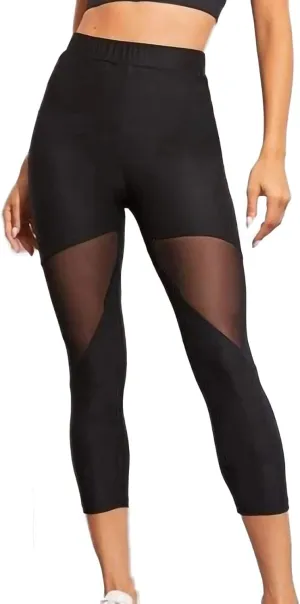 High Waist Yoga Pants Color Block Tummy Control Workout Stretch Running Dance Yoga Leggings for Women S-XL