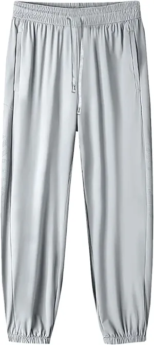 Hiking Pants Women Elastic Waist Drawstring Straight Leg Trousers Summer Loose Fit Breathable Sport Pants with Pocket