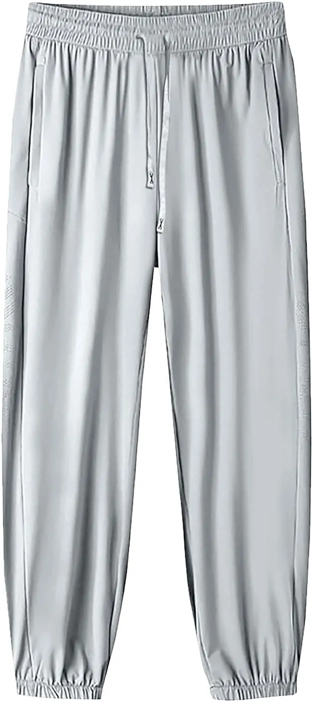 Hiking Pants Women Elastic Waist Drawstring Straight Leg Trousers Summer Loose Fit Breathable Sport Pants with Pocket