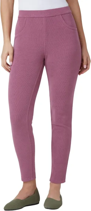 HUE Women's Soft Twill Jean Style Leggings