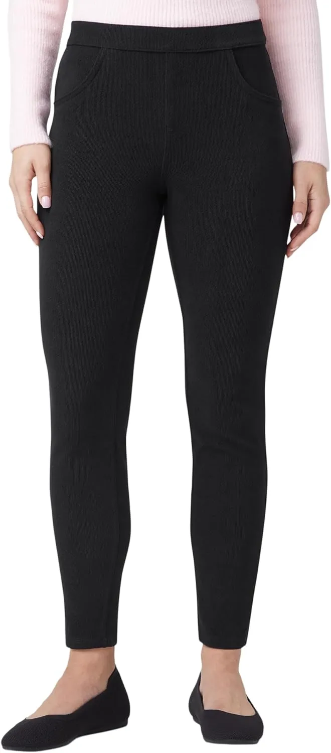HUE Women's Soft Twill Jean Style Leggings