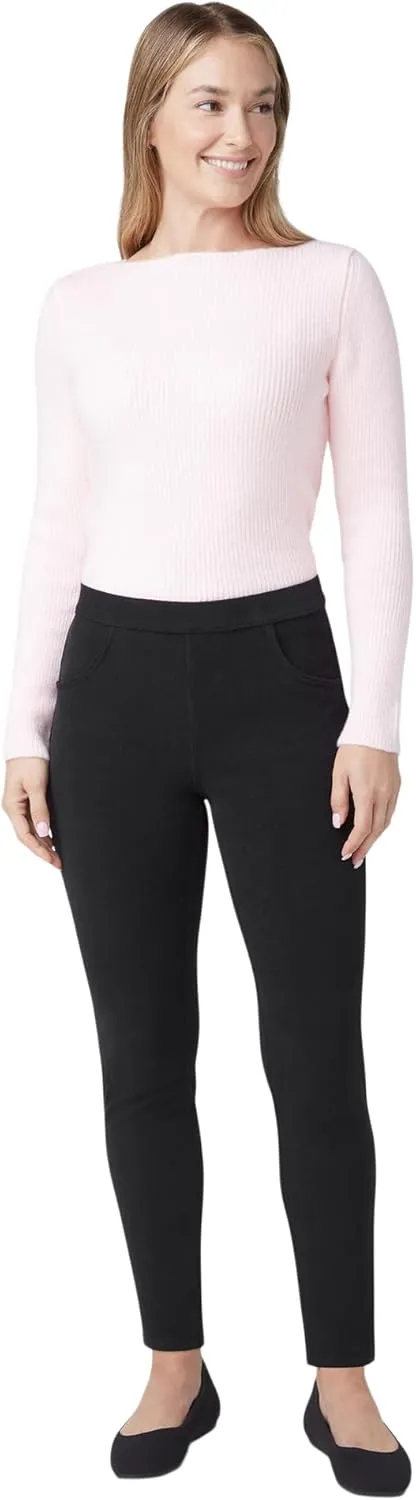 HUE Women's Soft Twill Jean Style Leggings