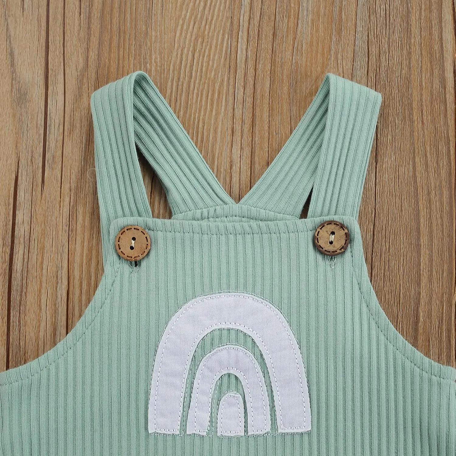 Infant Newborn Baby Girl Boy Rainbow Suspender Jumpsuit Shorts One Piece Romper Outfits Unisex Overall Clothes