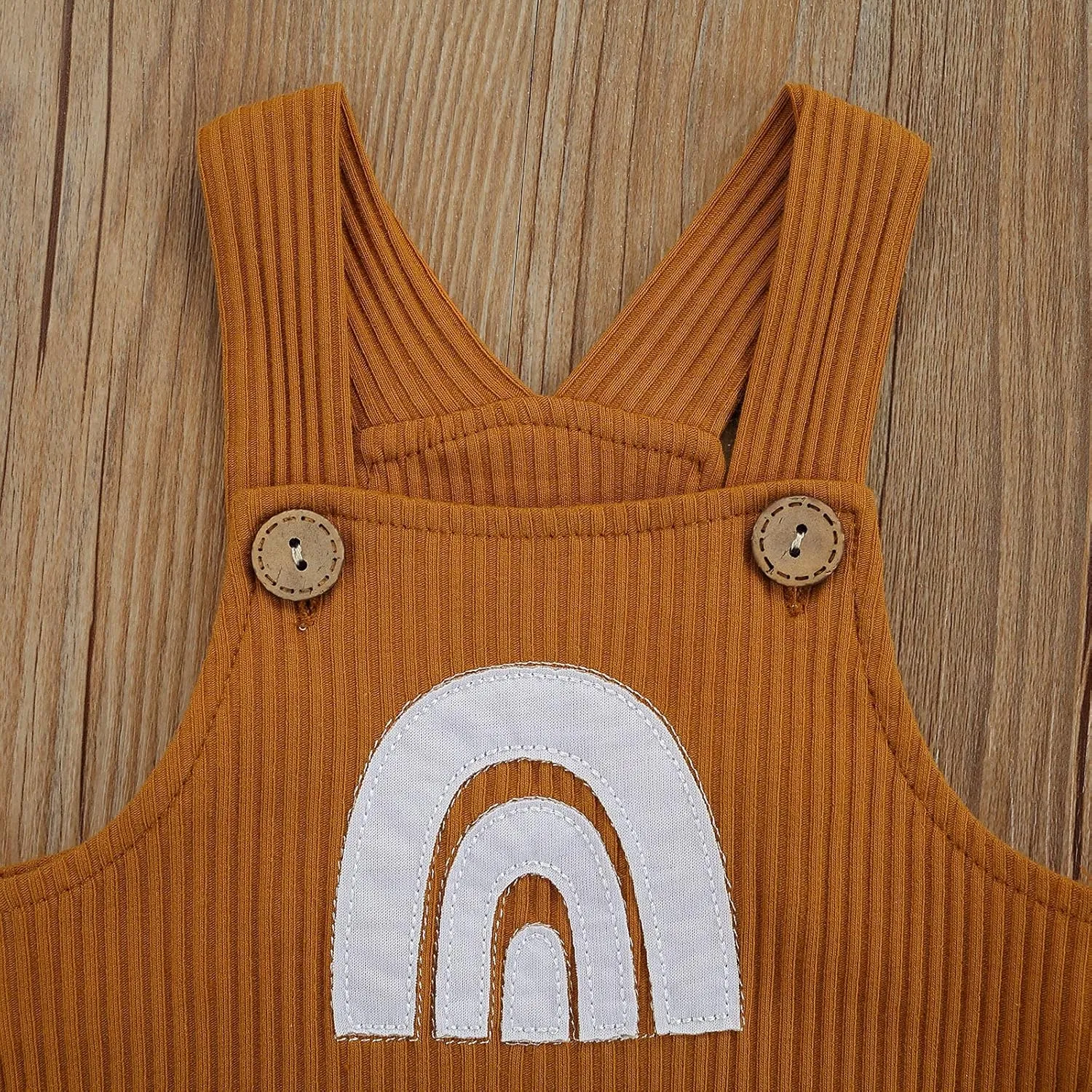 Infant Newborn Baby Girl Boy Rainbow Suspender Jumpsuit Shorts One Piece Romper Outfits Unisex Overall Clothes