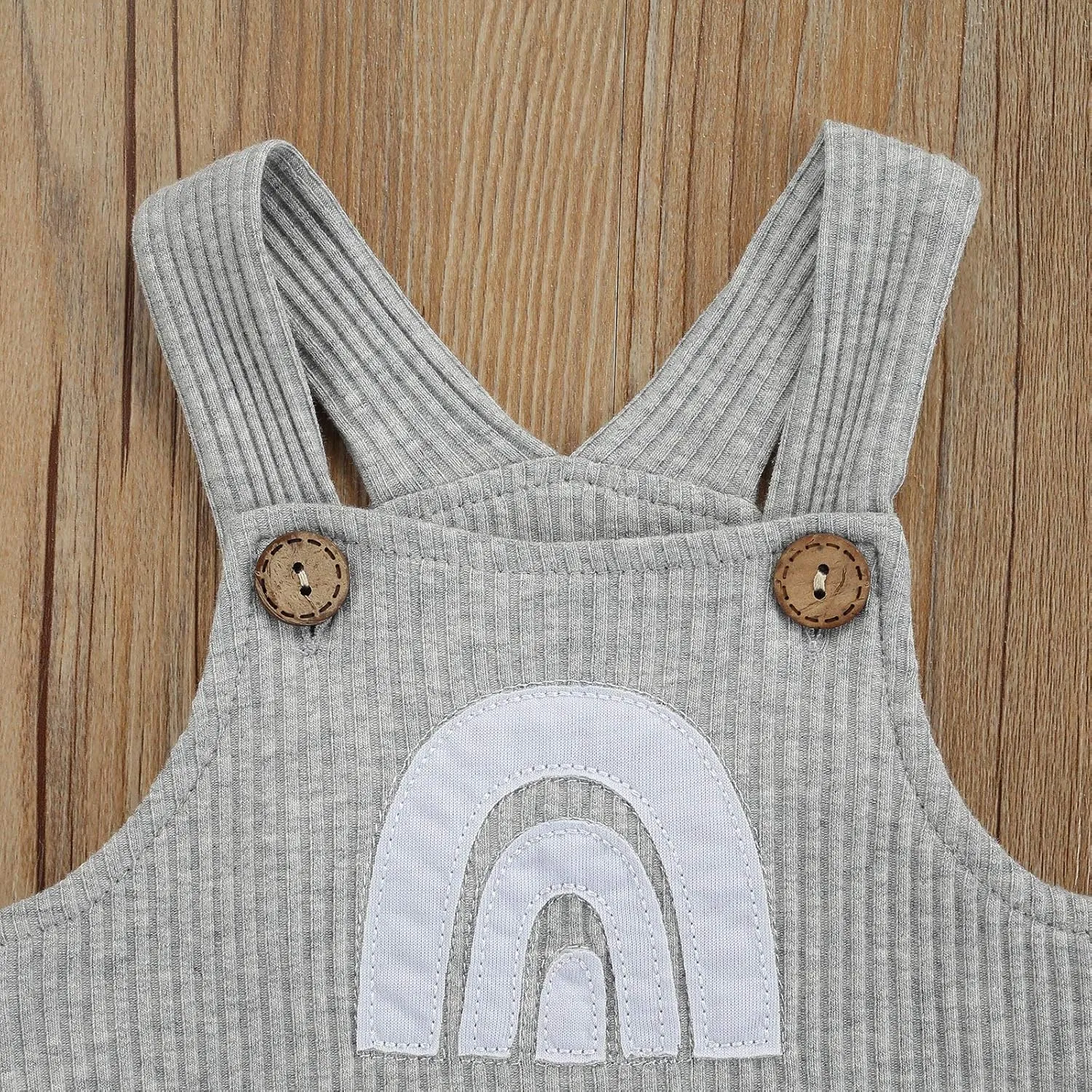 Infant Newborn Baby Girl Boy Rainbow Suspender Jumpsuit Shorts One Piece Romper Outfits Unisex Overall Clothes