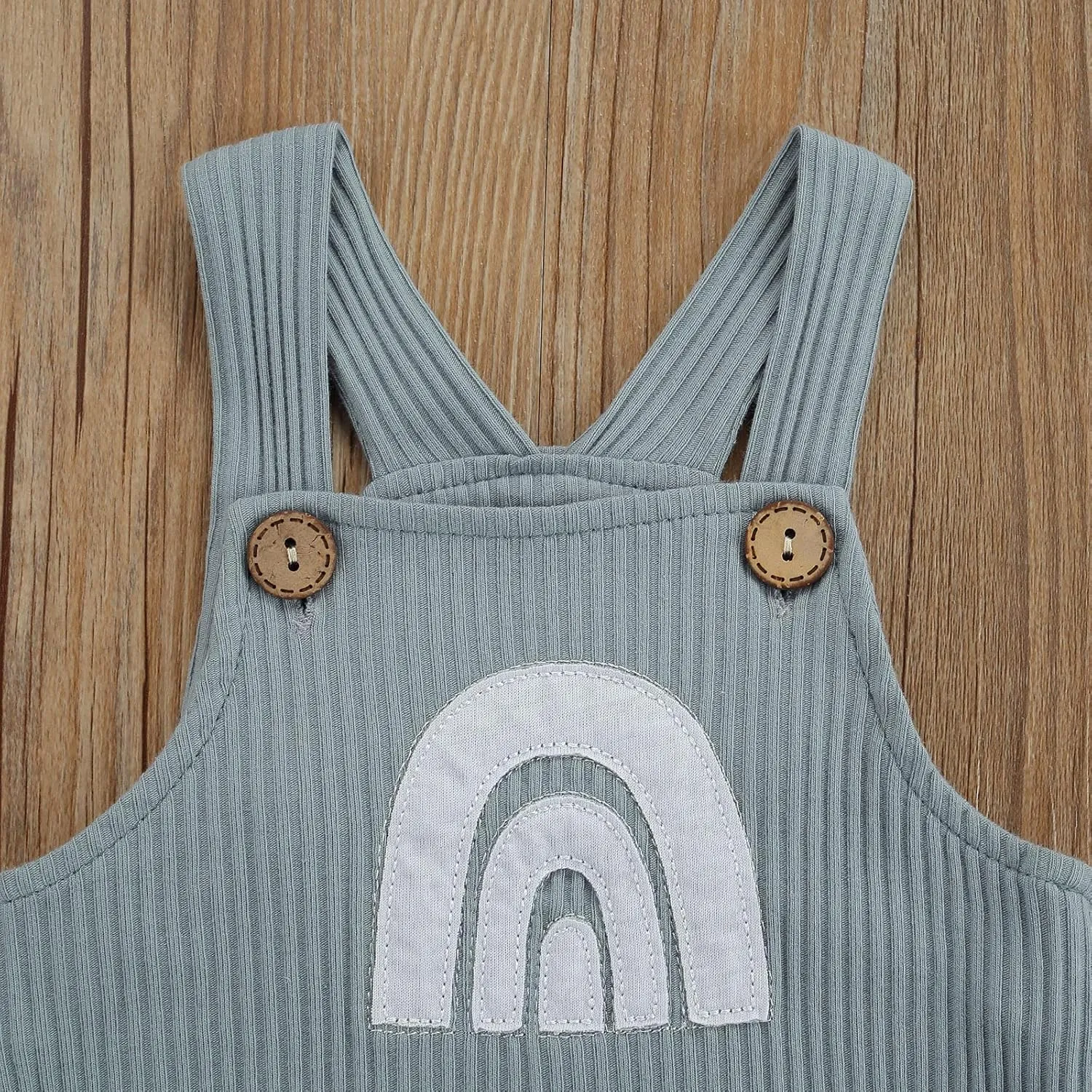 Infant Newborn Baby Girl Boy Rainbow Suspender Jumpsuit Shorts One Piece Romper Outfits Unisex Overall Clothes