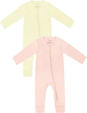 Jimonda Baby Romper Boys Girls Bamboo Pajamas 2-Way Zipper Footless Unisex Long Sleeve Sleepers Sleep and Play 0-24 Months