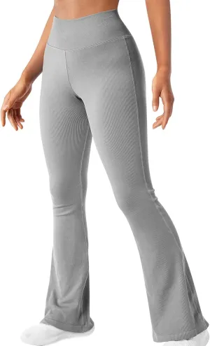 LAWOR Women's Bootcut Yoga Pants High Waist Stretch Flare Leg Leggings Tummy Control Bootleg Workout Pants Active Pants