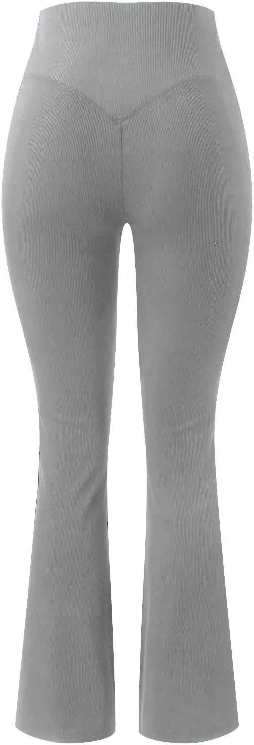 LAWOR Women's Bootcut Yoga Pants High Waist Stretch Flare Leg Leggings Tummy Control Bootleg Workout Pants Active Pants